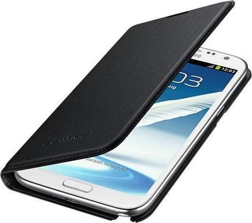 Galaxy Note 2 ile Uyumlu Kılıf Flip Wallet Siyah EF-NN710B