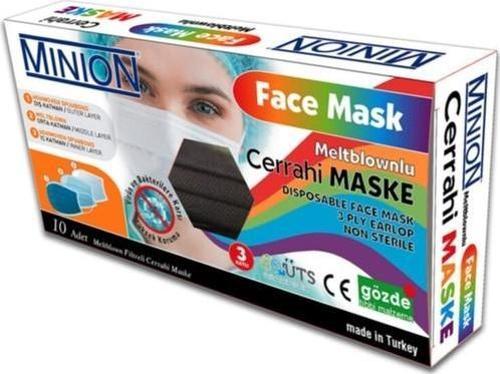 Meltblown Cerrahi Maske Yetişkin Siyah 10 X 5 Kutu