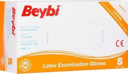 Muayene Eldiven Small Pudralı Lateks 100Lü Paket