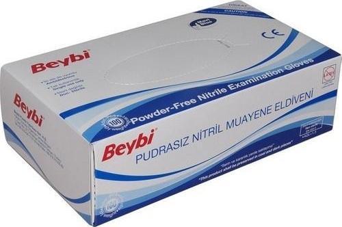 Pudrasız Mavi Nitril Eldiven - Büyük L - 100'Lü