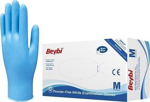 Pudrasız Nitril Eldiven Mavi Medium 100'Lü Paket