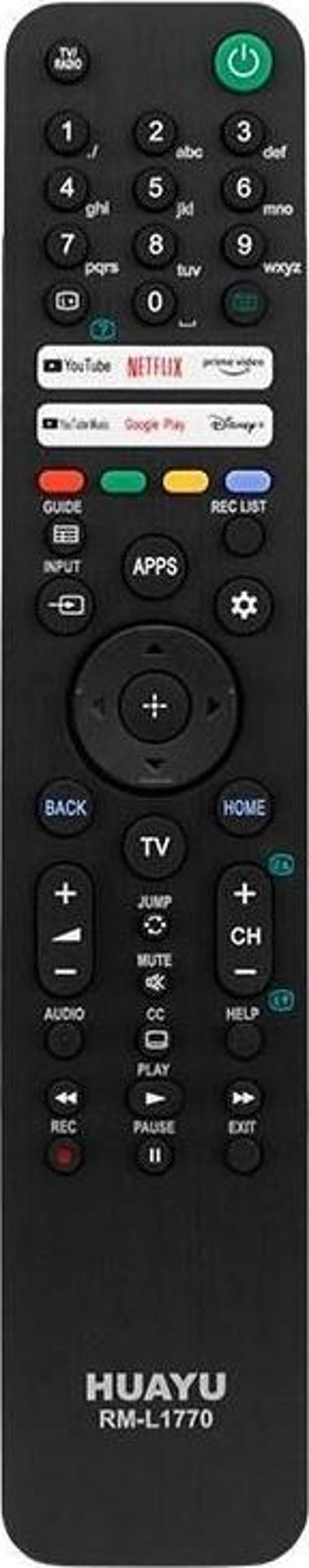 Sony Uyumlu Huayu RM-L1770 Smart Led Tv Kumanda