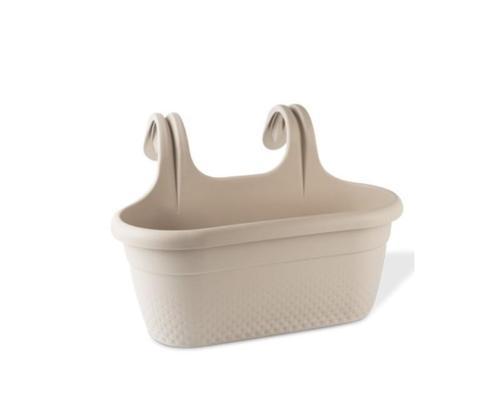 KRS-350 Dekoratif Plastik İnci Askılı Balkon Saksı 6.2 Litre