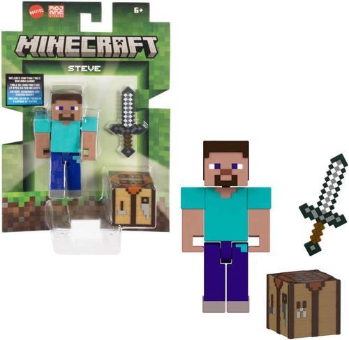 Minecraft Steve Figür Oyuncak Seti – 8 cm Kılıç ve Üretim Masası Aksesuarl
