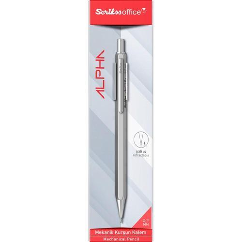 Alpha 0.7mm Mekanik Kurşun Kalem Gri /