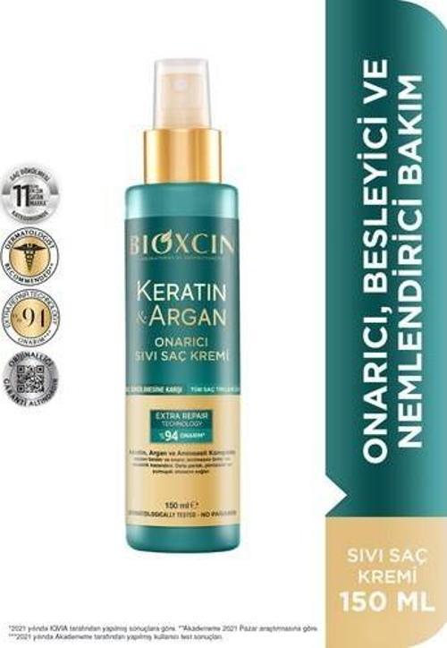 Keratin Argan Onarıcı Saç Bakım Kremi - Yıpranmış Ve Hasar Görmüş Saçlar 150 Ml