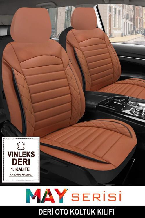 Skoda Rapid Spaceback Elegance 1.4 Tsi 122 Dsg 2015 Deri Tam Set Oto Koltuk Kılıfı Taba