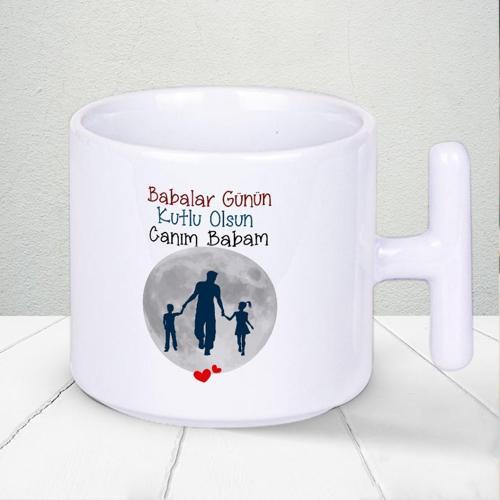 Babalar Günün Kutlu Olsun Canım Babam Baskılı Babalar Günü T Kupa Bardak -1