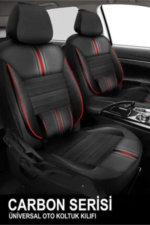 Ford Mondeo Titanium 1.6 Tdci (115) Sedan 2016 Trend Carbon Oto Koltuk Kılıfı Kırmızı