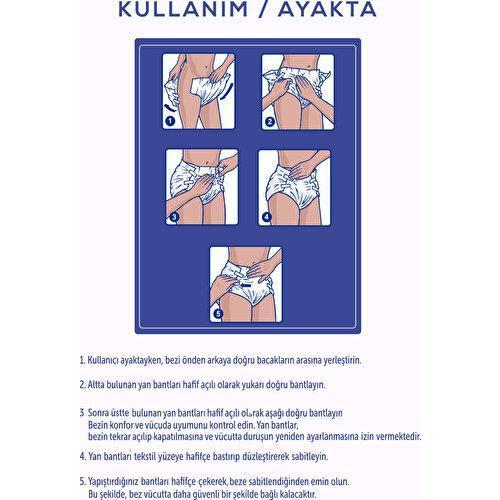 Tekstil Yüzeyli Large Büyük Boy Belbantlı Hasta Bezi 30 lu 2 paket / 60 adet