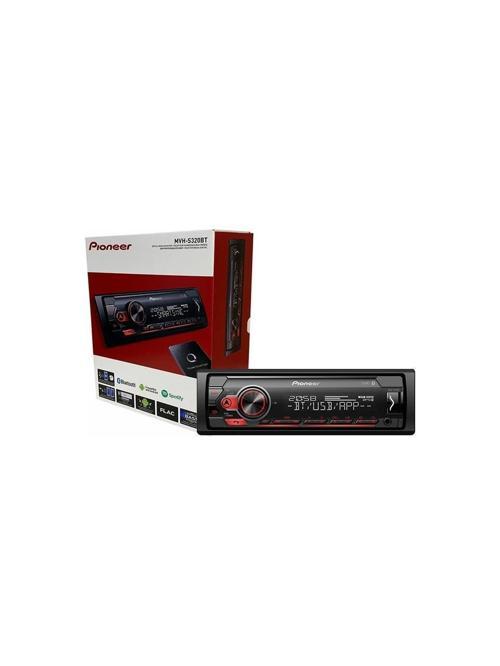 PIONEER MVH-S320BT-FM-MP3-AUX-BLUETOOTH'LU MEKANİKSİZ-4X50W-2 ANFİ ÇIKIŞLI OTO TEYP