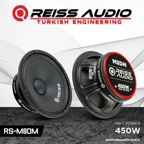 RS-M8DM-450W MAX-ÇİFTİ 300W RMS-KALİTELİ-PROFESYONEL-METAL KAPAKLI-20 CM MİDRANGE HOPARLÖR