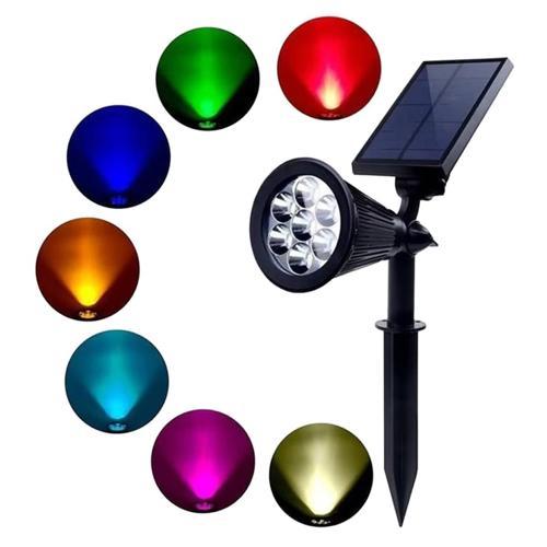 Güneş Enerjili Renk Değiştiren 7 Ledli Bahçe Aydınlatma / GT-SL04