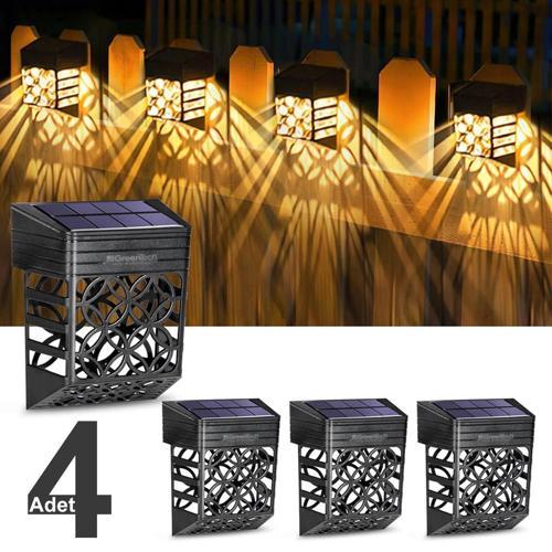 Güneş Enerjili Duvar ve Çit LED Aydınlatma 4 Adet / GT-SL22