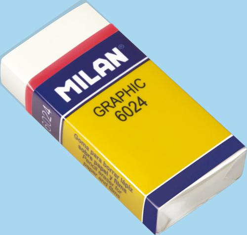MILAN DESIGN 6024 NATA® PLASTİK SİLGİ - 24ADET