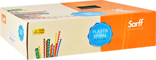 16mm.KIRMIZI DELUX Plastik Spiral 100  Adet
