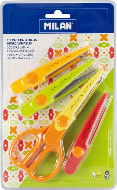 MILAN 14930904 ZIGZAG KESİMLİ ÇOCUK MAKASI+3KALIP