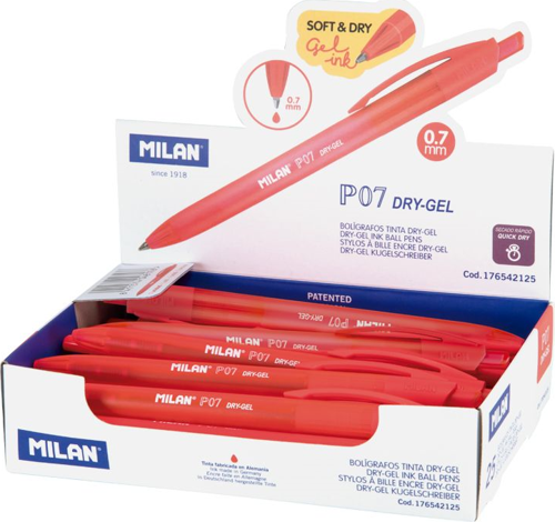 MILAN 176542125 DRY-GEL P07 KIRMIZI GEL KALEM - 25ADET