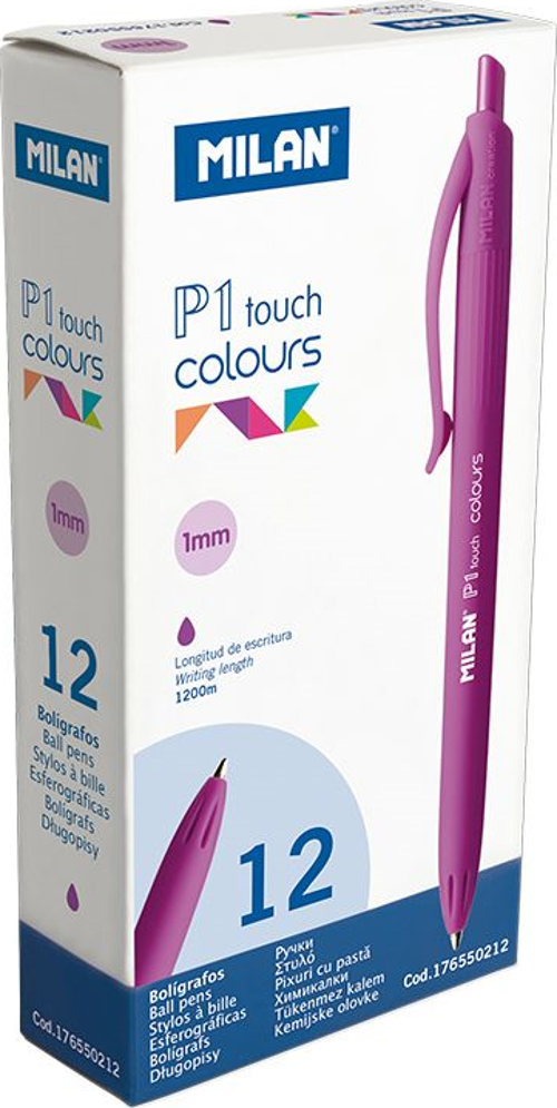 MILAN 176550212 P1 TOUCH MOR TÜKENMEZ KALEM - 12ADET