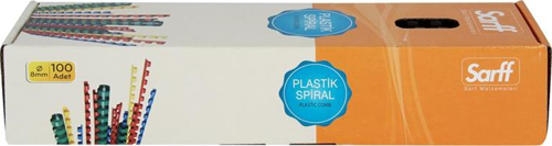 8MM SİYAH PLASTİK SPİRAL KUTU - 100ADET