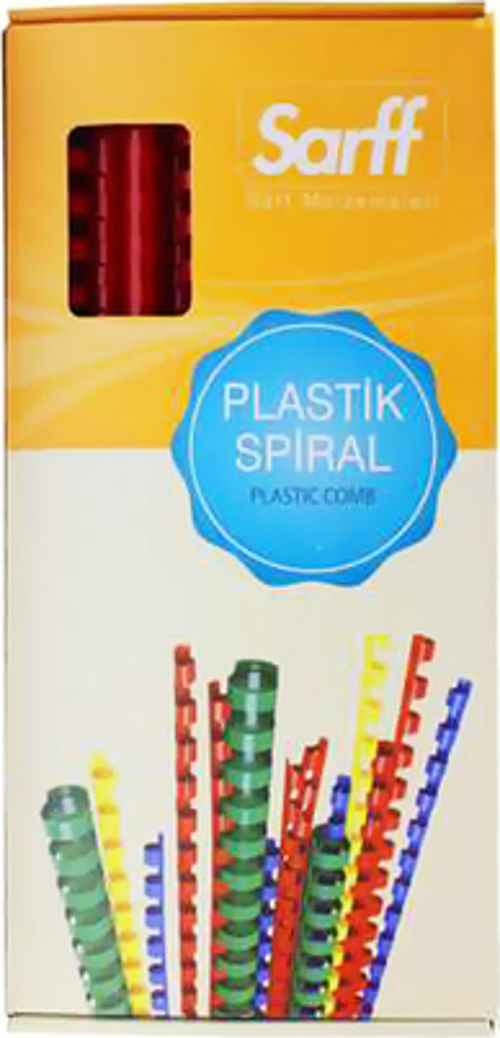 8mm.KIRMI.DELUX Plastik Spiral 100  Adet