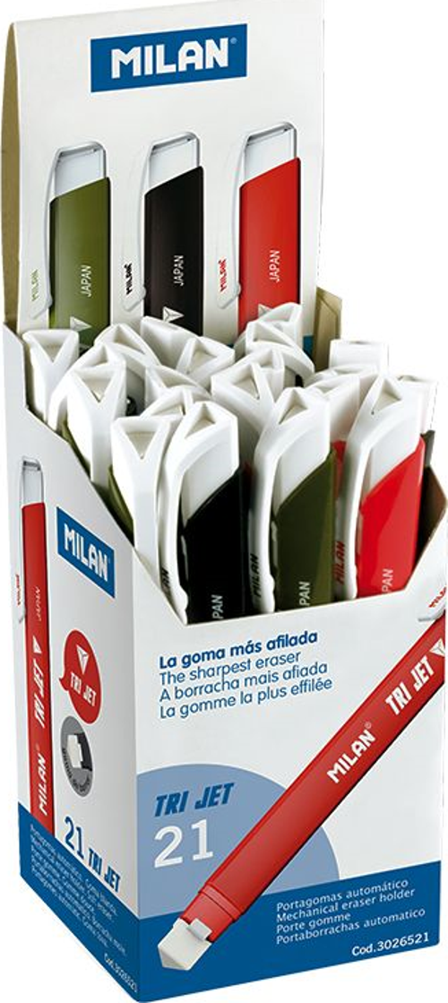 MILAN 3026521 TRI JET BASMALI SİLGİ - 21ADET