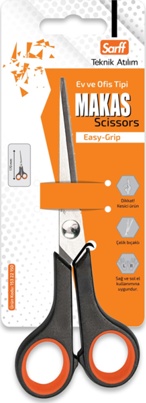 EASY GRIP OFİS MAKASI - 17CM
