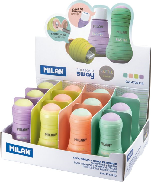 MILAN 4723112 SWAY PASTEL Kalemtıraş/SİLGİ - 12ADET
