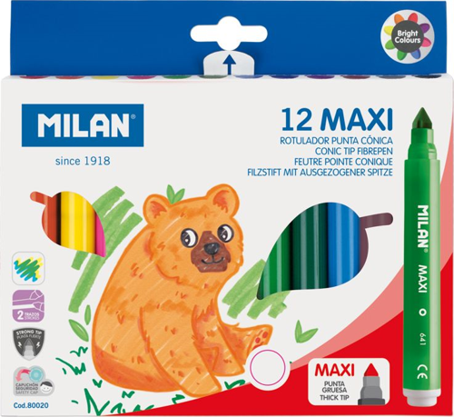 MILAN 80020 MAXI JUMBO KEÇELİ KALEM - 12 Lİ