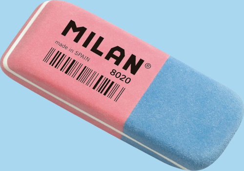 MILAN CCM8020 SENTETİK SİLGİ - ÇİFT RENKLİ - 20ADET