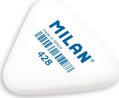 MILAN CMM428 ÜÇGEN SENTETİK SİLGİ - BEYAZ - 28ADET