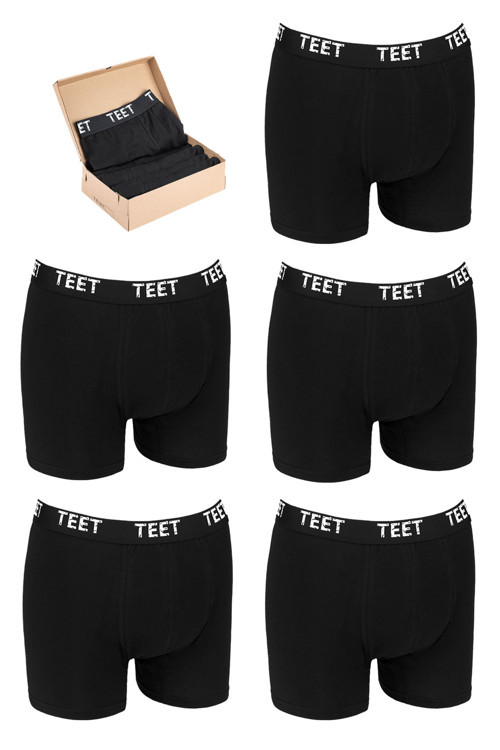 Erkek Boxer Pamuklu Desenli DeLuxe 5'li Set