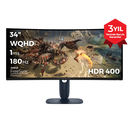 Alienware AW3425DWM 34 3440x1440 WQHD 180Hz 1ms HDMI DP FreeSync Premium HDR 400 Curved Gaming