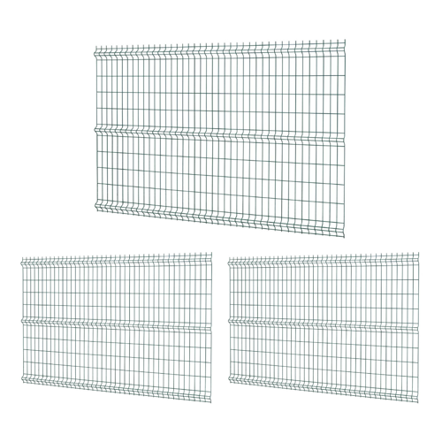 3 'lü Panel Çit Teli Çift Telli Avantaj Paketi (7,5 Metre) 120 Cm-Yeşil