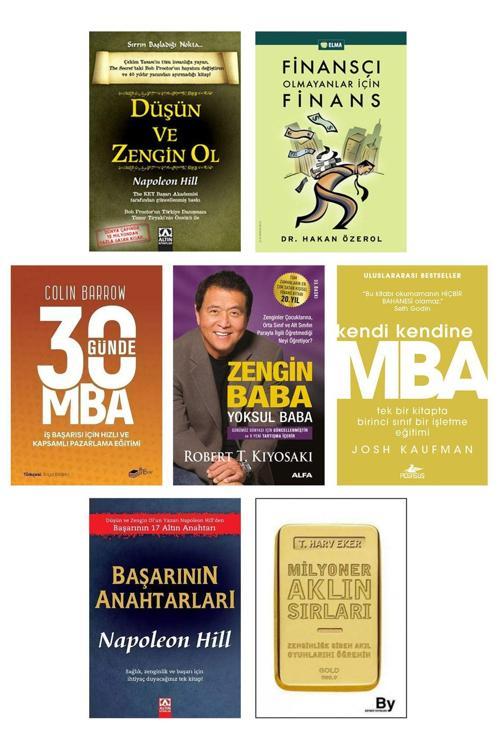 Altın Kitaplar Zengin Baba Yoksul Baba Robert Kiyosaki Düşün Ve Zengin Ol Kendi Kendine Mba Milyoner Aklın Sırları