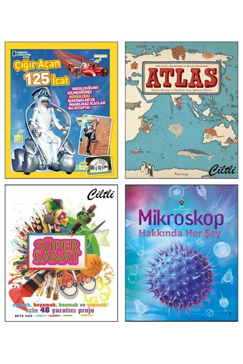 Tübitak Yayınları Çığır Açan 125 İcat Çocuk Atlası Süper Sanat Mikroskop Hakkında Her Şey Çocuklar İçin Sanat Bilim 4L