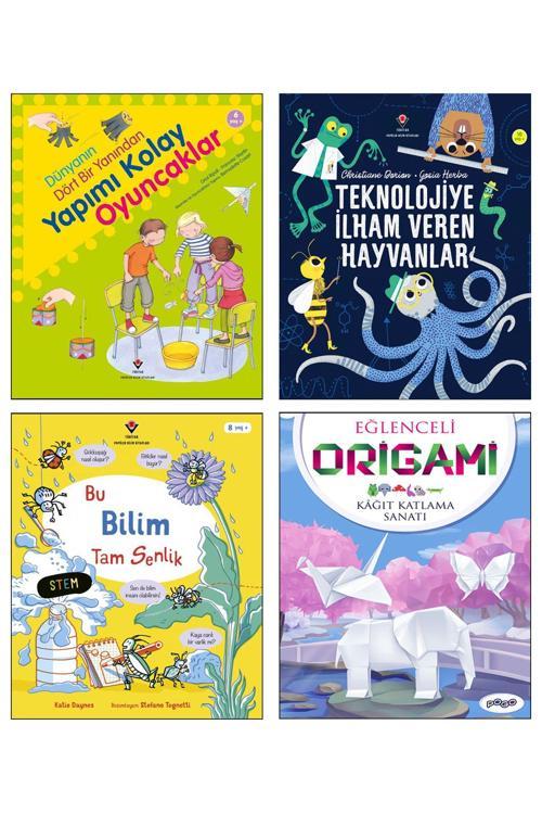 Tübitak Yayınları Teknolojiye İlham Veren Hayvanlar + Yapımı Kolay Oyuncaklar + Bu Bilim Tam Senlik + Origami /4Lü Set