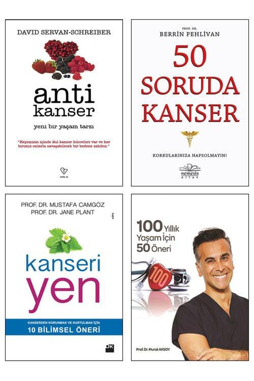 Varlık Yayınları Anti Kanser + 50 Soruda Kanser + Kanseri Yen + 100 Yıllık Yaşam İçin 50 Öneri Prof. Dr. Murat Aksoy