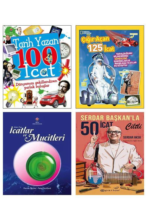 Tübitak Yayınları Tarih Yazan 100 İcat + Çığır Açan 125 İcat + İcatlar Ve Mucitleri + Serdar Başkan'La 50 İcat / 4Lü