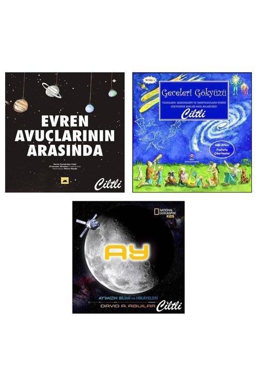 Tübitak Yayınları Ciltli 3Lü Evren Avuçlarının Arasında Geceleri Gökyüzü Gök Atlası Ay -Ay'Imızın Bilimi Ve Hikayeleri