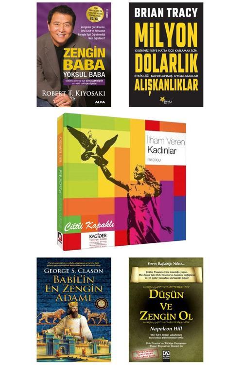 Altın Kitaplar Zengin Baba Yoksul Baba Milyon Dolarlık Alışkanlıklar Babil'İn En Zengin Adamı Düşün Ve Zengin Ol İl