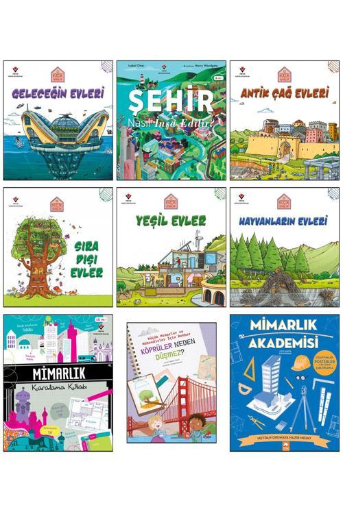 Tübitak Yayınları Mimarlık Karalama Kitabı Şehir Nasıl İnşa Edilir Küçük Mimarlar Geleceğin Evleri Sıra Dışı Evler 9Lu