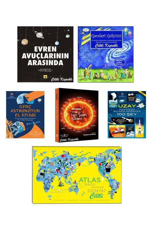İş Bankası Kültür Yayınları Evren Avuçlarının Arasında Ciltli Geceleri Gökyüzü Gök Atlası Hediyeli Neredeyse Her Şeyin Kökeni 6L
