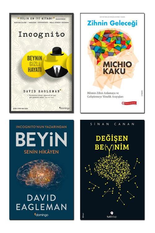 Domingo Yayınevi Zihnin Geleceği Michio Kaku + Değişen Beynim Sinan Canan + Beyin + İncognito David Eagleman
