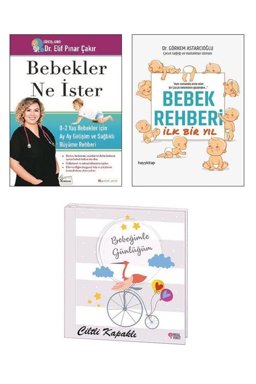Koridor Yayıncılık Bebek Rehberi İlk Bir Yıl + Bebekler Ne İster Elif Pınar Çakır + Spiralli Ciltli Bebek Günlüğü / 3Lü