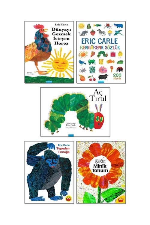 Mavi Bulut Yayıncılık Eric Carle Aç Tırtıl Dünyayı Gezmek İsteyen Horoz Rengarenk Sözlük Tepeden Tırnağa Minik Tohum 5Li