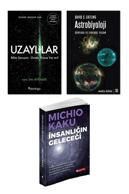 Domingo Yayınevi Uzaylılar Jim Al-Khalili + Astrobiyoloji Dünyada Ve Evrende Yaşam + İnsanlığın Geleceği Michio Kaku