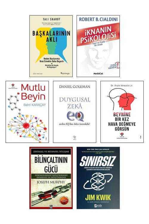 Domingo Yayınevi İknanın Psikolojisi Robert B. Cialdini Başkalarının Aklı Tali Sharot Sınırsız Jim Kwik Duygusal Zeka
