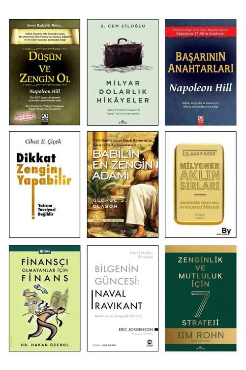 Altın Kitaplar Düşün Ve Zengin Ol Dikkat Zengin Yapabilir Finans Babil'İn En Zengin Adamı Milyoner Aklın Sırları