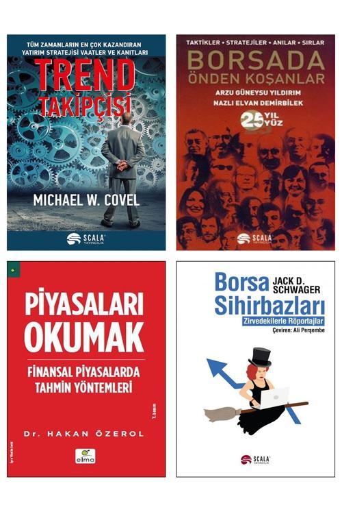Scala Yayıncılık Trend Takipçisi Michael Covel + Borsada Önden Koşanlar + Piyasaları Okumak + Borsa Sihirbazları 4Lü